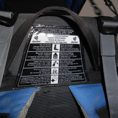 Deuter Kid Air Comfort háti hordozó, túra hordozó